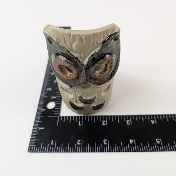 Vintage Owl Votive Candle Holder Glazed Pottery Counterpoint San Francisco Gift - Picture 11 of 12